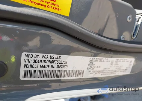 2023 Jeep Compass Trailhawk 4X4 из США, поврежденный, VIN 3C4NJDDN6PT532706